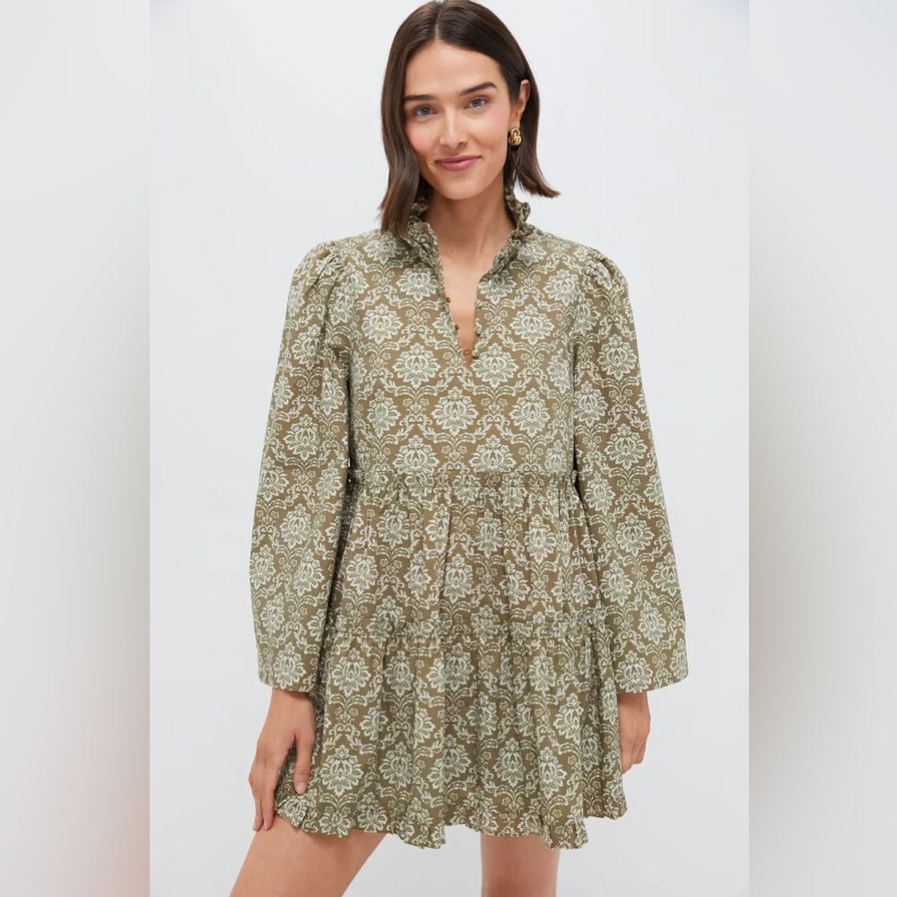 NWT‎ Tuckernuck Hyacinth House Moss Printed Russell Mini Dress XS